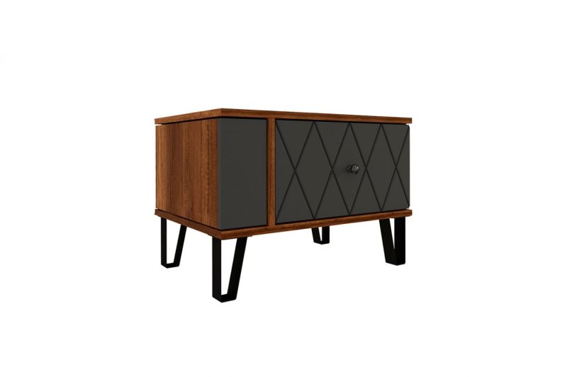 Спальня Римини ПМ-375.10 исп.2 Тумба (МДФ графит софт) | увеличить фото 1 Спальня Римини ПМ-375.10 исп.2 Тумба (МДФ графит софт) | фото 1