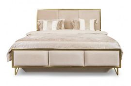 Кровать Lara 1800 с мягким изголовьем + основание (белый глянец) | подробнее Кровать Lara 1800 с мягким изголовьем + основание (белый глянец) | фото