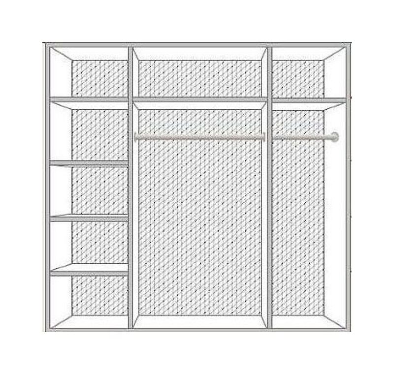 Шкаф 4-х дверный с зеркалами (04.144) Диана | увеличить фото 2 Шкаф 4-х дверный с зеркалами (04.144) Диана | фото 2