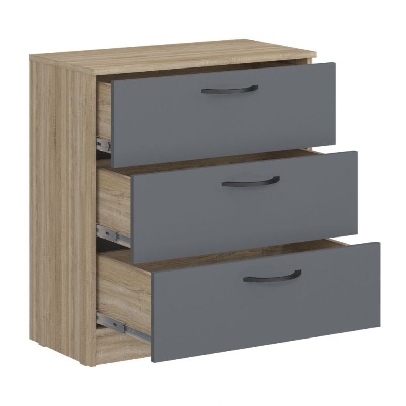 Комод мини Дублин (Дуб Сонома/Графит) | увеличить фото 2 Комод мини Дублин (Дуб Сонома/Графит) | фото 2