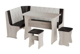 Кухонный уголок ГАММА Тип 2 Дуб молочный/Шоколад-беж | подробнее Кухонный уголок ГАММА Тип 2 Дуб молочный/Шоколад-беж | фото