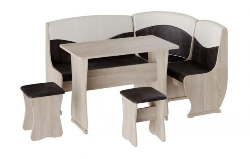 Кухонный уголок УЮТ Тип 2 Дуб Сонома/Шоколад-беж | увеличить фото 1 Кухонный уголок УЮТ Тип 2 Дуб Сонома/Шоколад-беж | фото 1