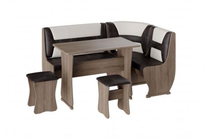 Кухонный уголок УЮТ Тип 3 Шоколад-беж/Сонома трюфель | увеличить фото 1 Кухонный уголок УЮТ Тип 3 Шоколад-беж/Сонома трюфель | фото 1